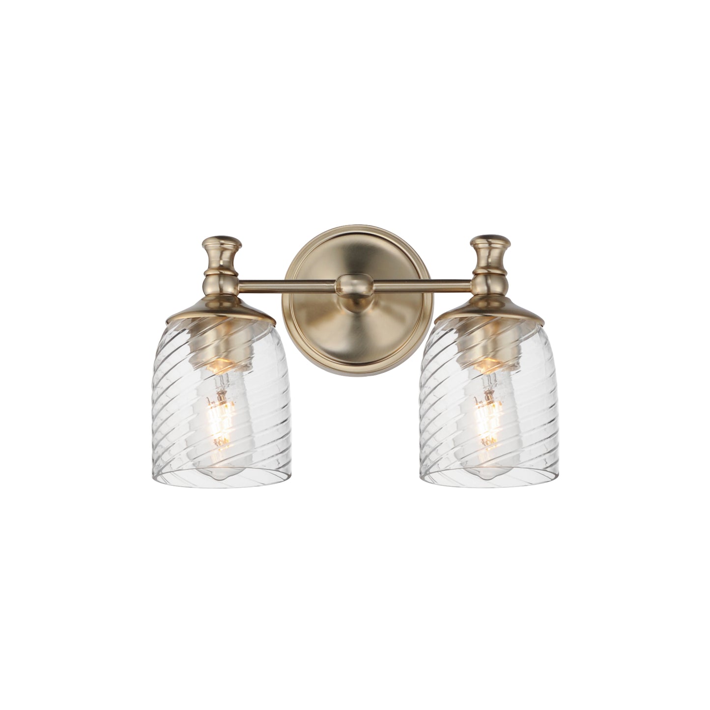 Swirl 2-Light Wall Sconce Satin Champagne by Maxim Lighting