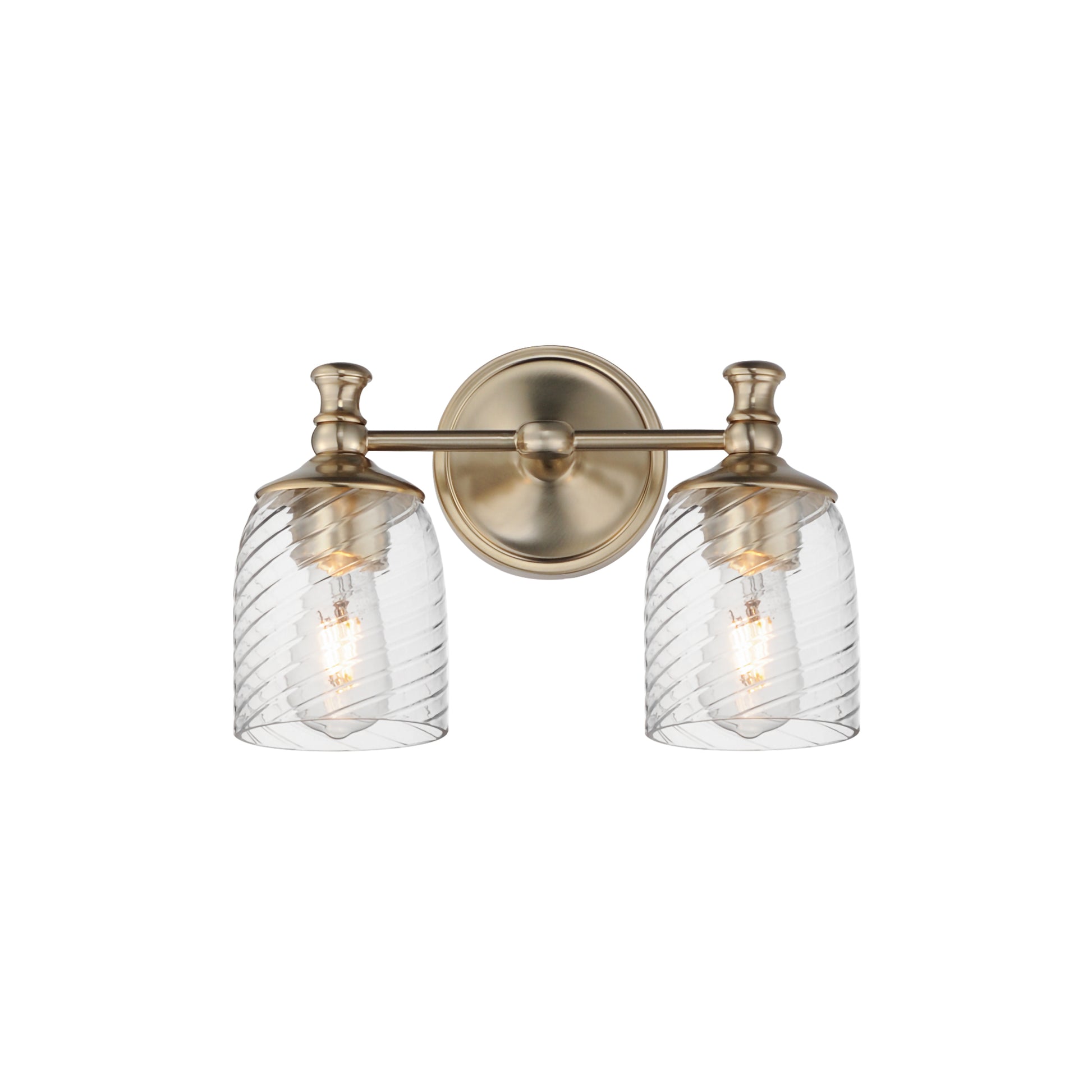Swirl 2-Light Wall Sconce Satin Champagne by Maxim Lighting