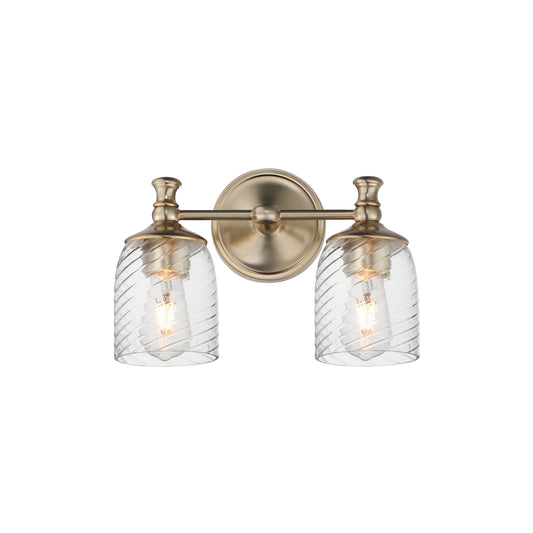 Swirl 2-Light Wall Sconce Satin Champagne by Maxim Lighting