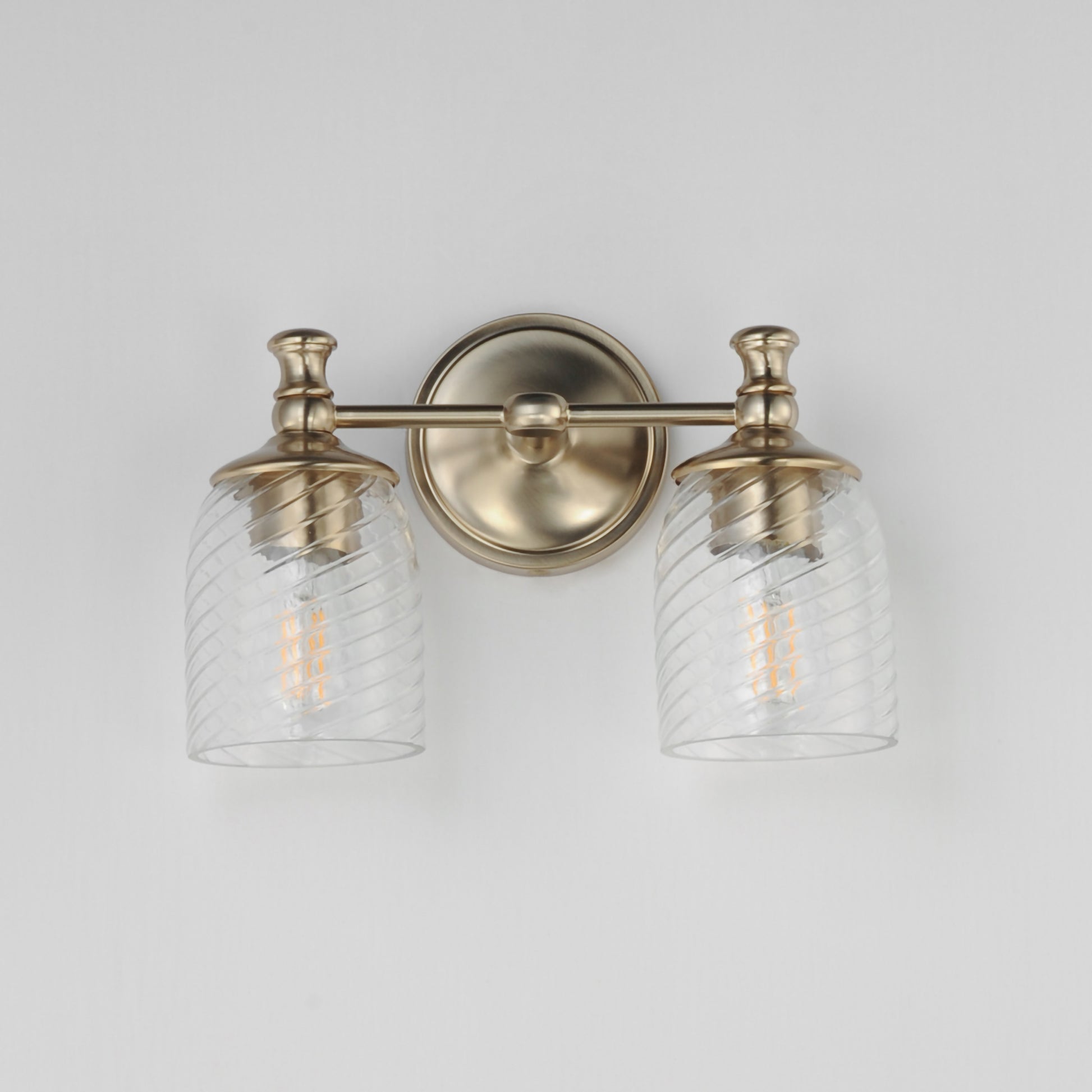Swirl 2-Light Wall Sconce Satin Champagne by Maxim Lighting