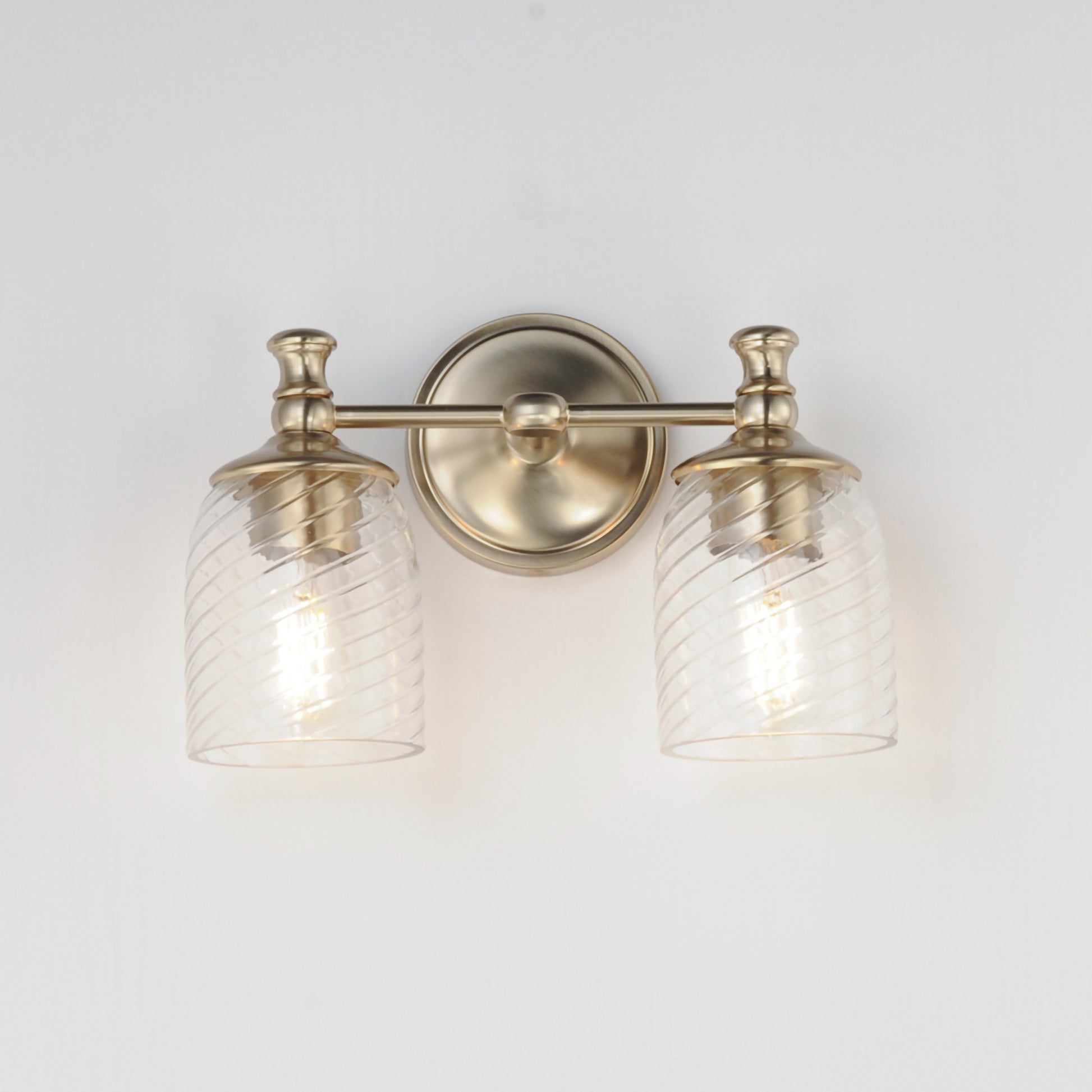 Swirl 2-Light Wall Sconce Satin Champagne by Maxim Lighting