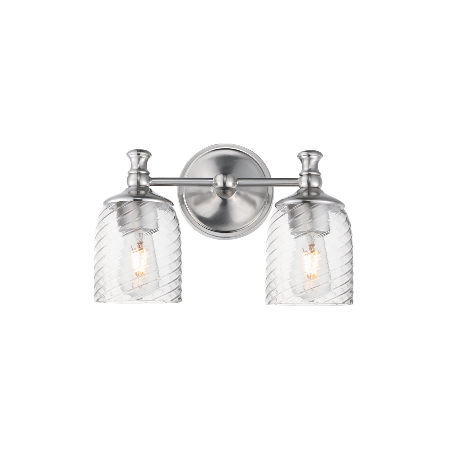 Swirl 2-Light Wall Sconce Satin Nickel by Maxim Lighting
