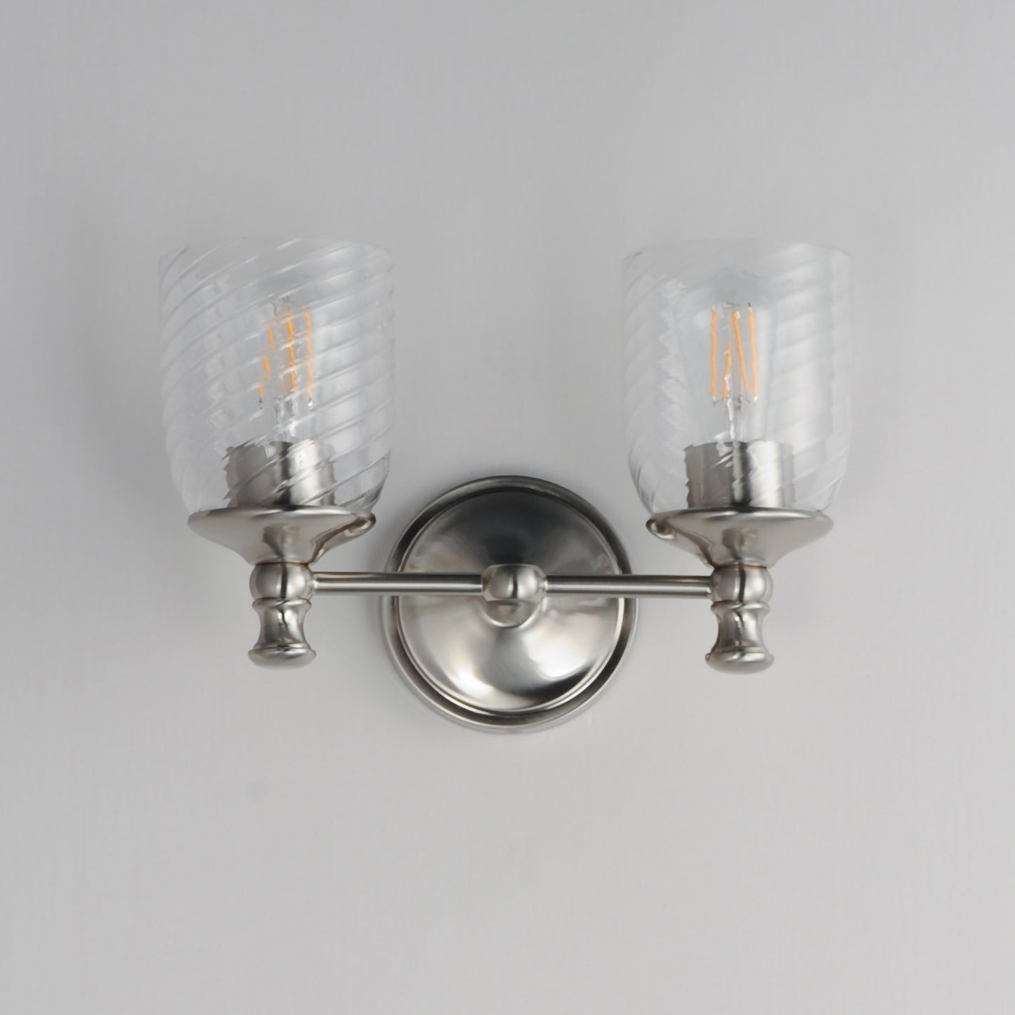 Swirl 2-Light Wall Sconce Satin Nickel by Maxim Lighting