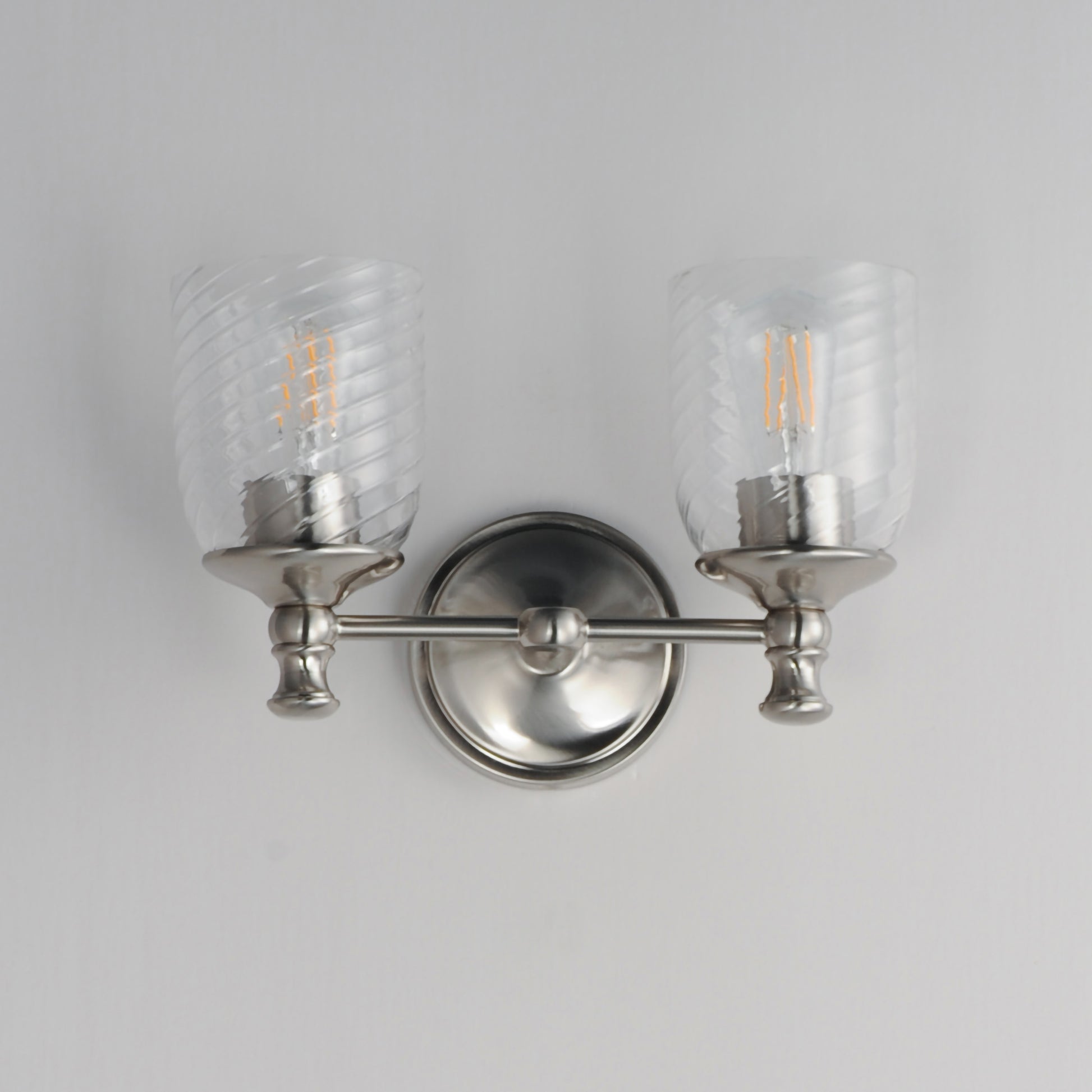 Swirl 2-Light Wall Sconce Satin Nickel by Maxim Lighting