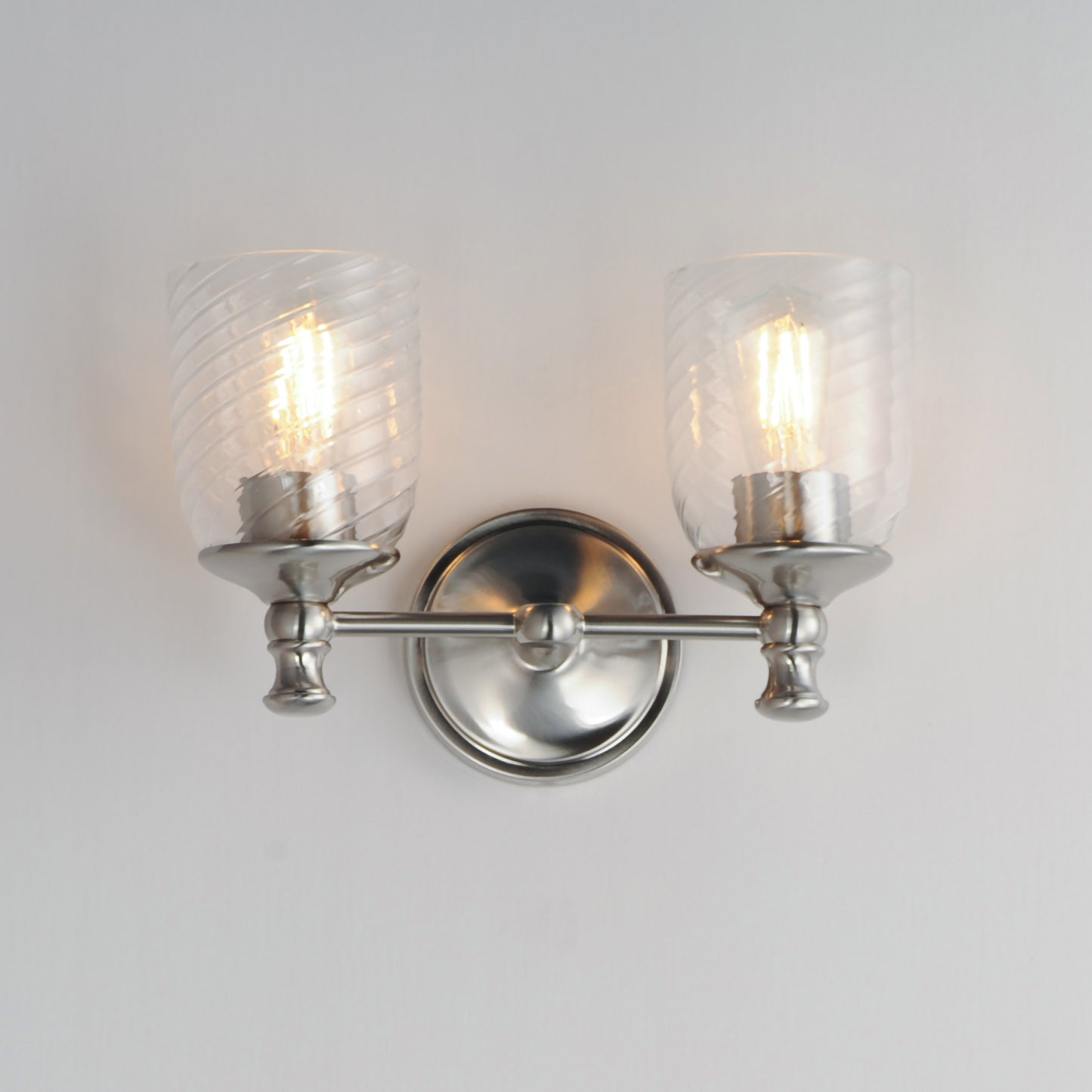 Swirl 2-Light Wall Sconce Satin Nickel by Maxim Lighting