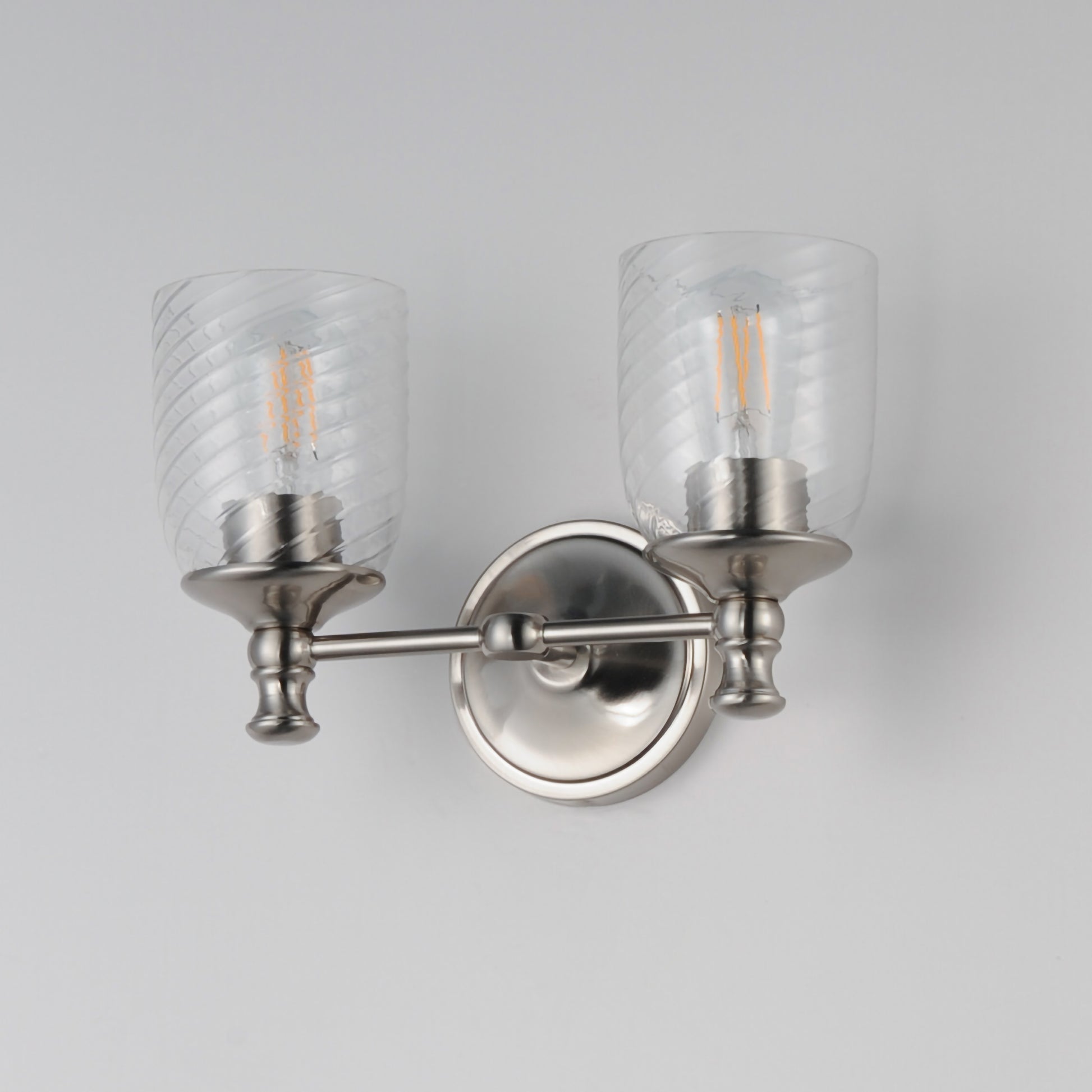 Swirl 2-Light Wall Sconce Satin Nickel by Maxim Lighting