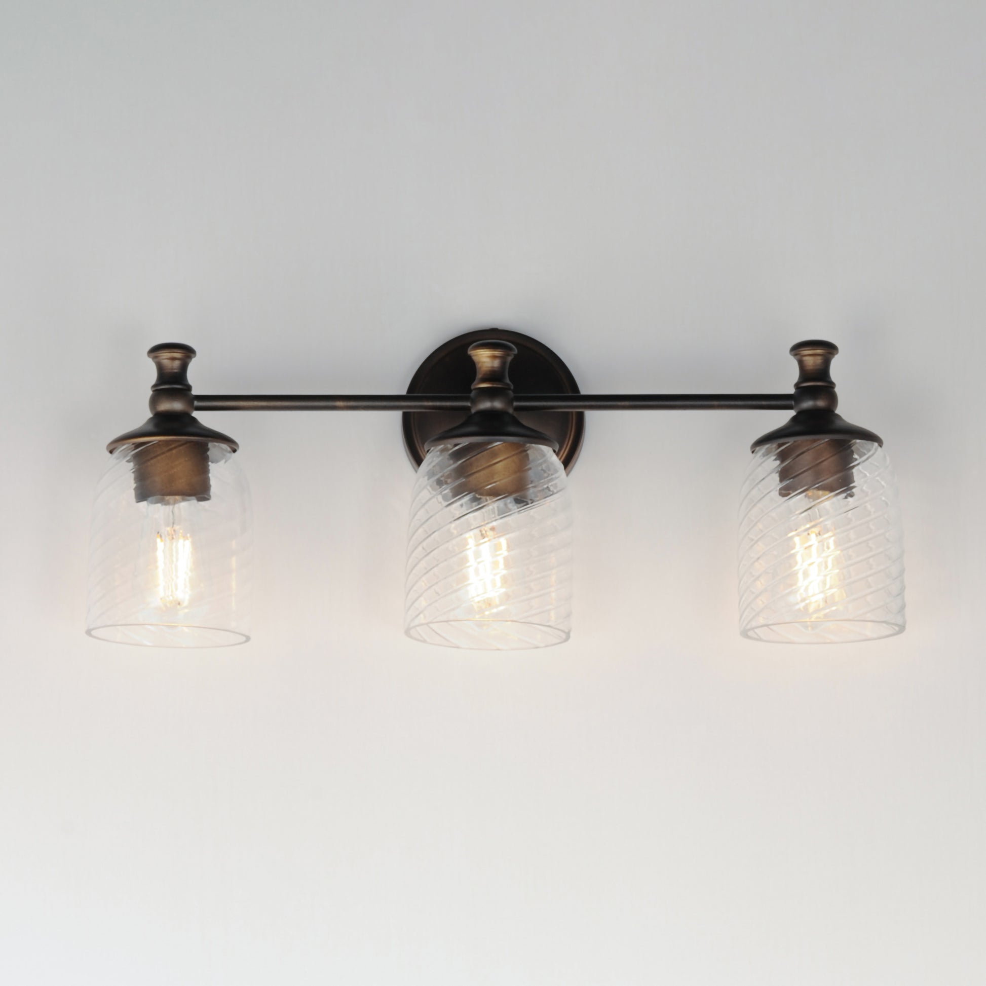 Swirl 3-Light Bath Vanity Antique Bronze by Maxim Lighting