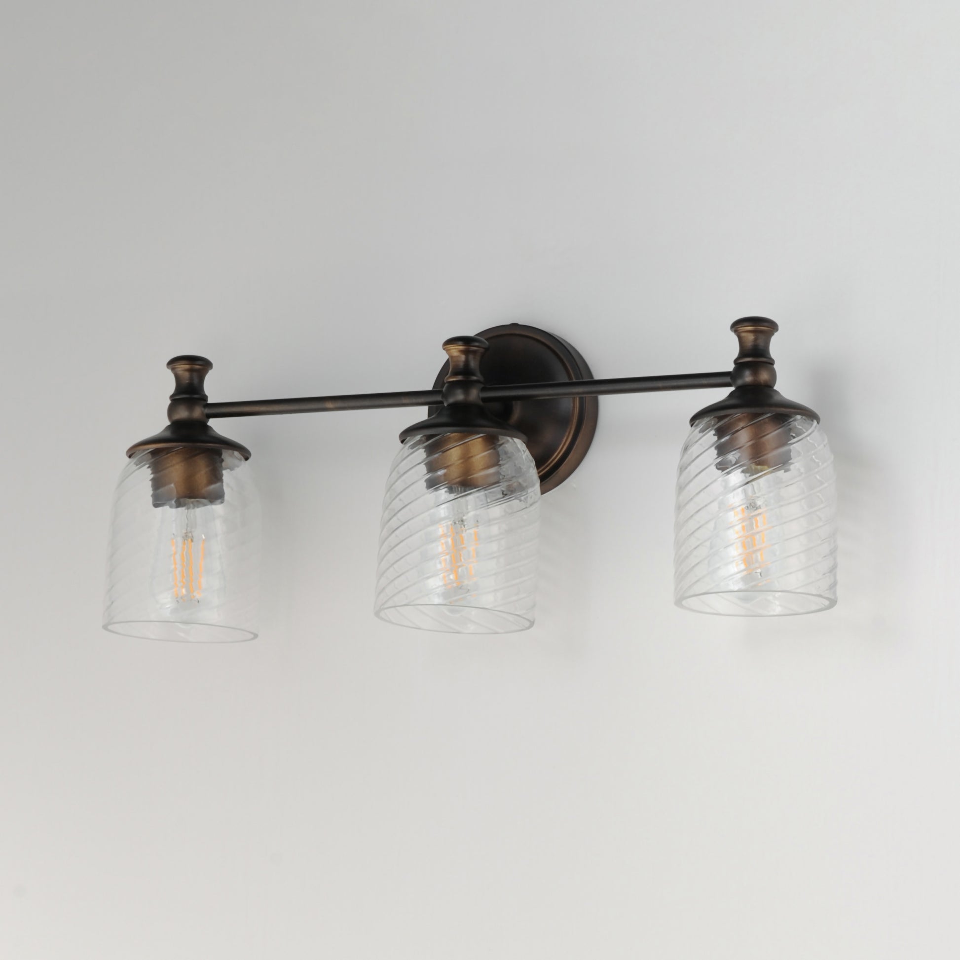 Swirl 3-Light Bath Vanity Antique Bronze by Maxim Lighting