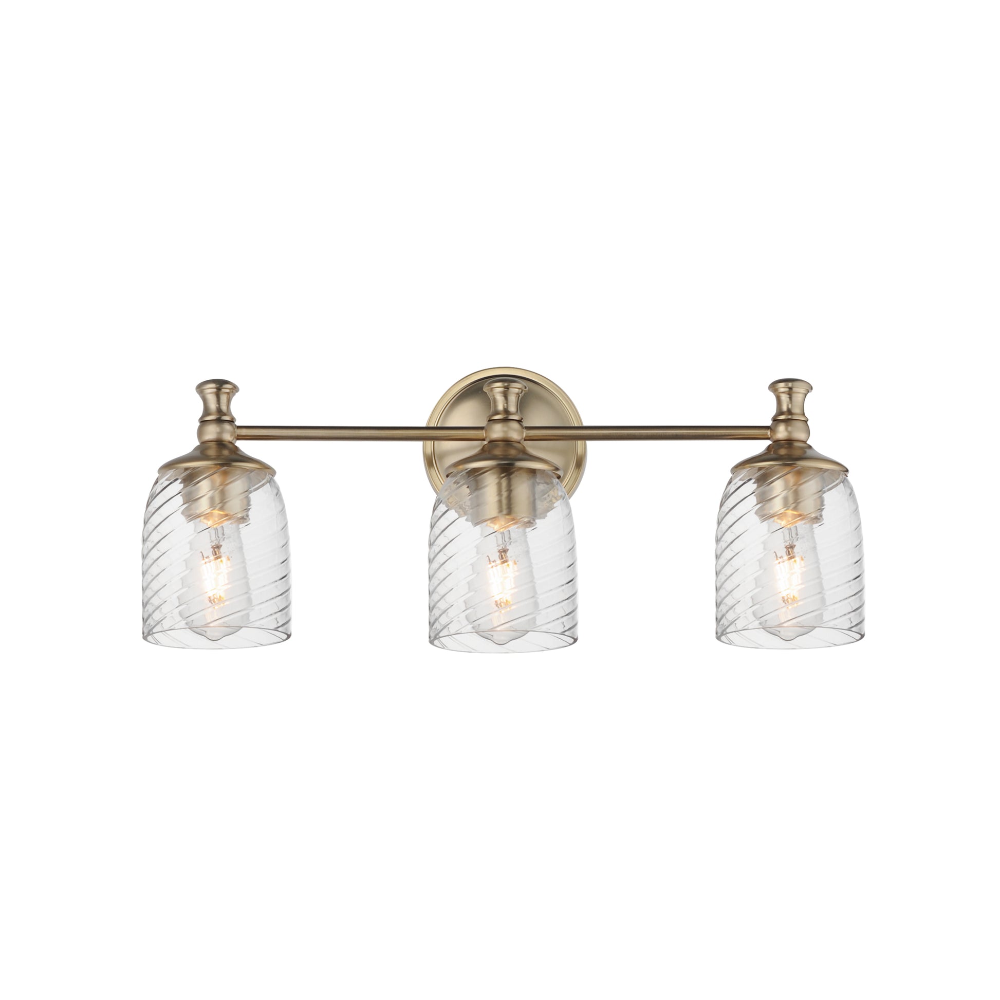 Swirl 3-Light Bath Vanity Satin Champagne by Maxim Lighting
