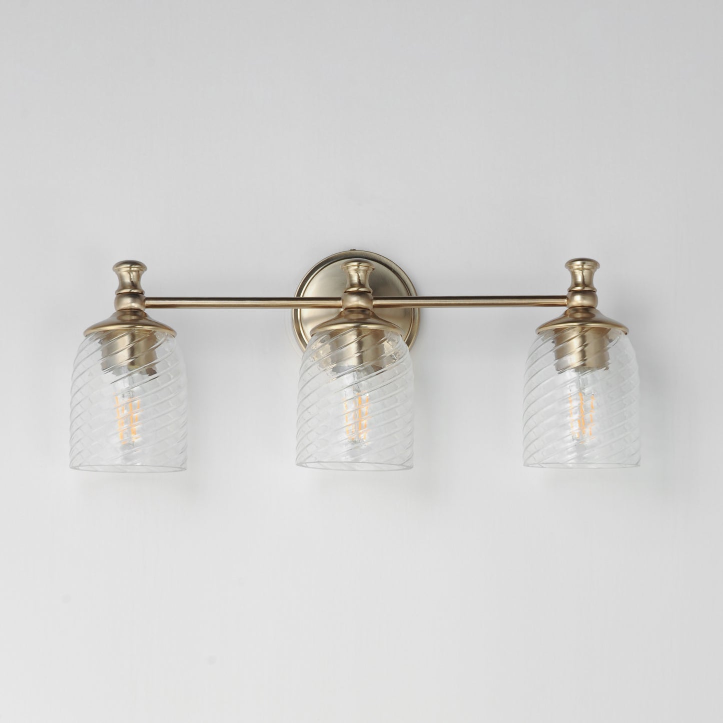 Swirl 3-Light Bath Vanity Satin Champagne by Maxim Lighting