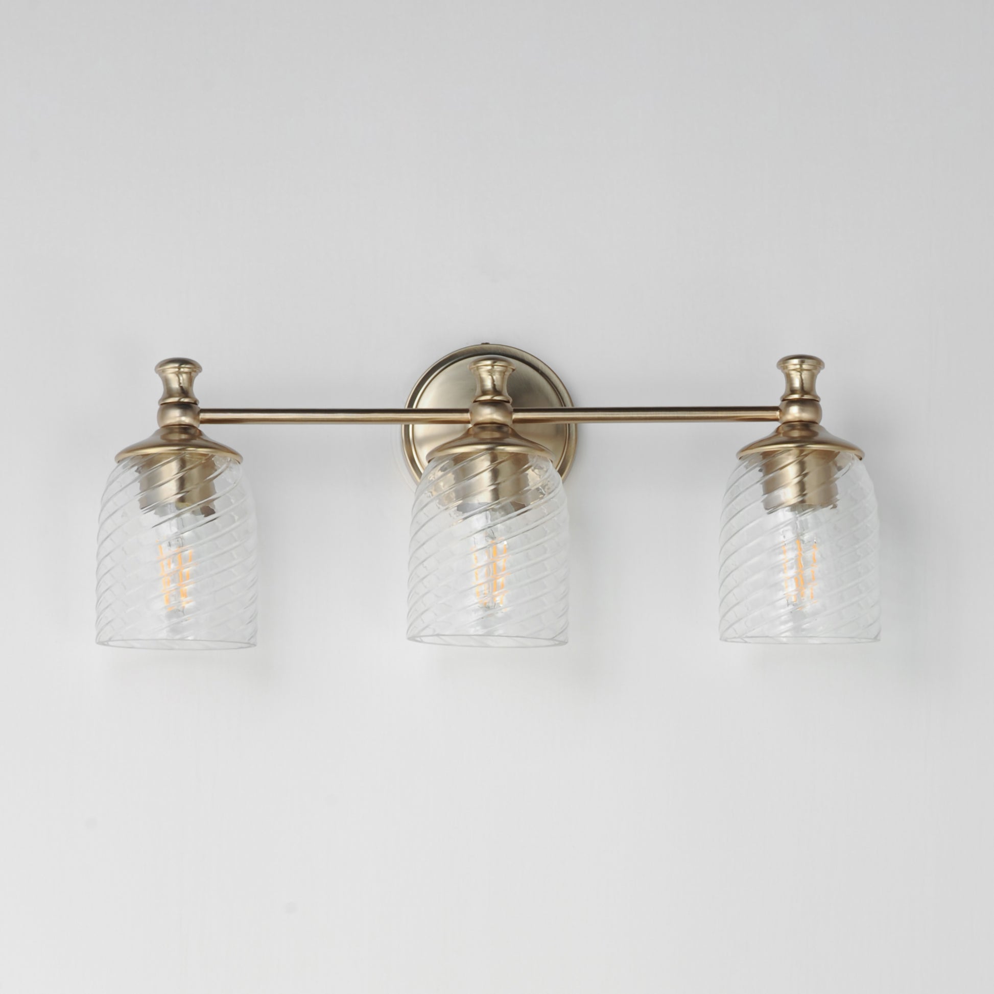 Swirl 3-Light Bath Vanity Satin Champagne by Maxim Lighting