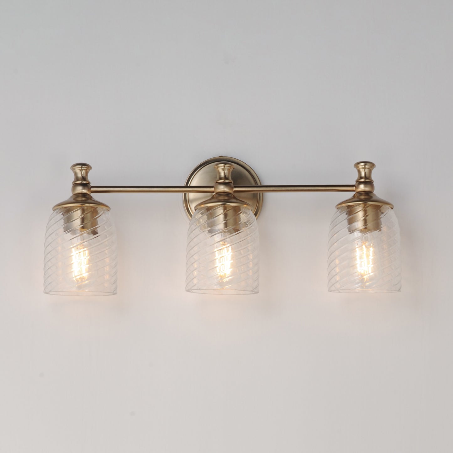 Swirl 3-Light Bath Vanity Satin Champagne by Maxim Lighting