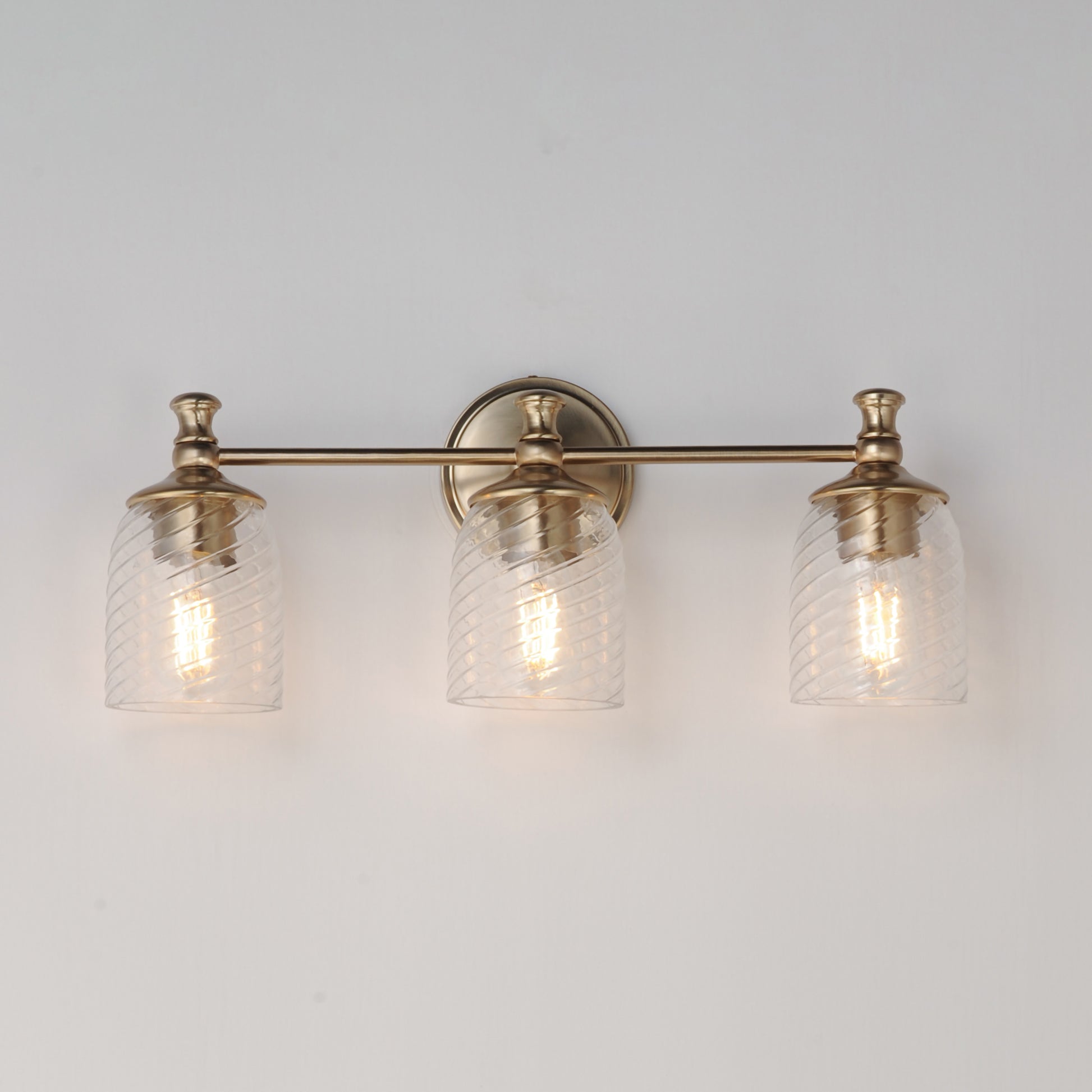 Swirl 3-Light Bath Vanity Satin Champagne by Maxim Lighting