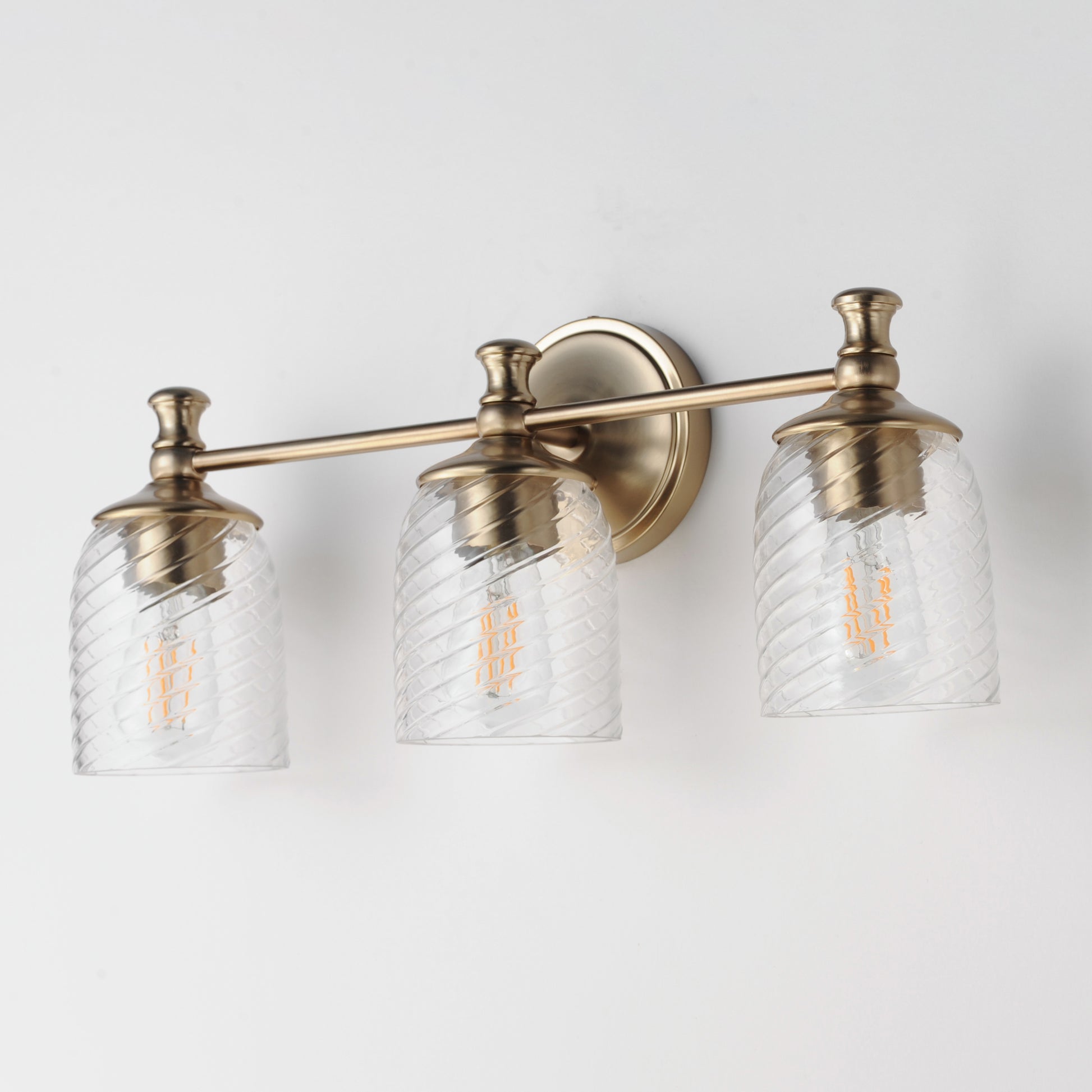 Swirl 3-Light Bath Vanity Satin Champagne by Maxim Lighting
