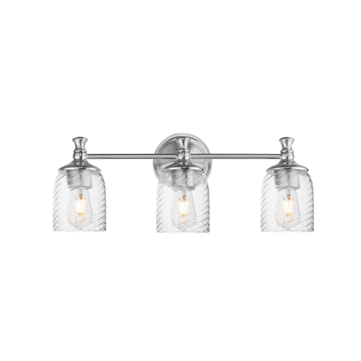 Swirl 3-Light Bath Vanity Satin Nickel by Maxim Lighting