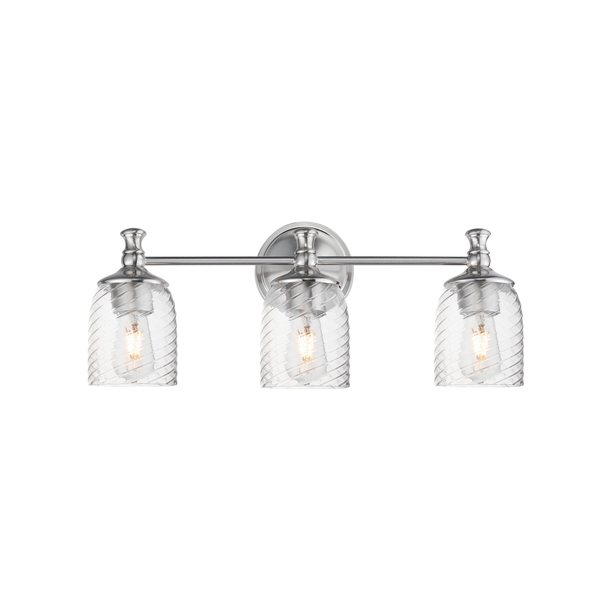 Swirl 3-Light Bath Vanity Satin Nickel by Maxim Lighting