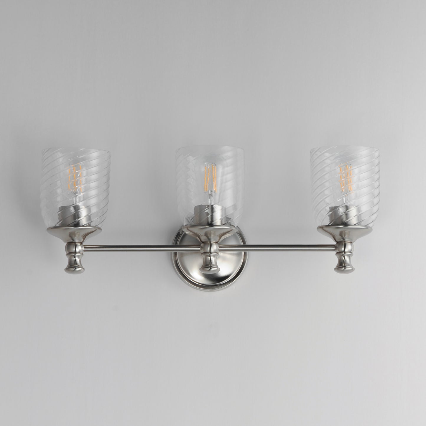Swirl 3-Light Bath Vanity Satin Nickel by Maxim Lighting