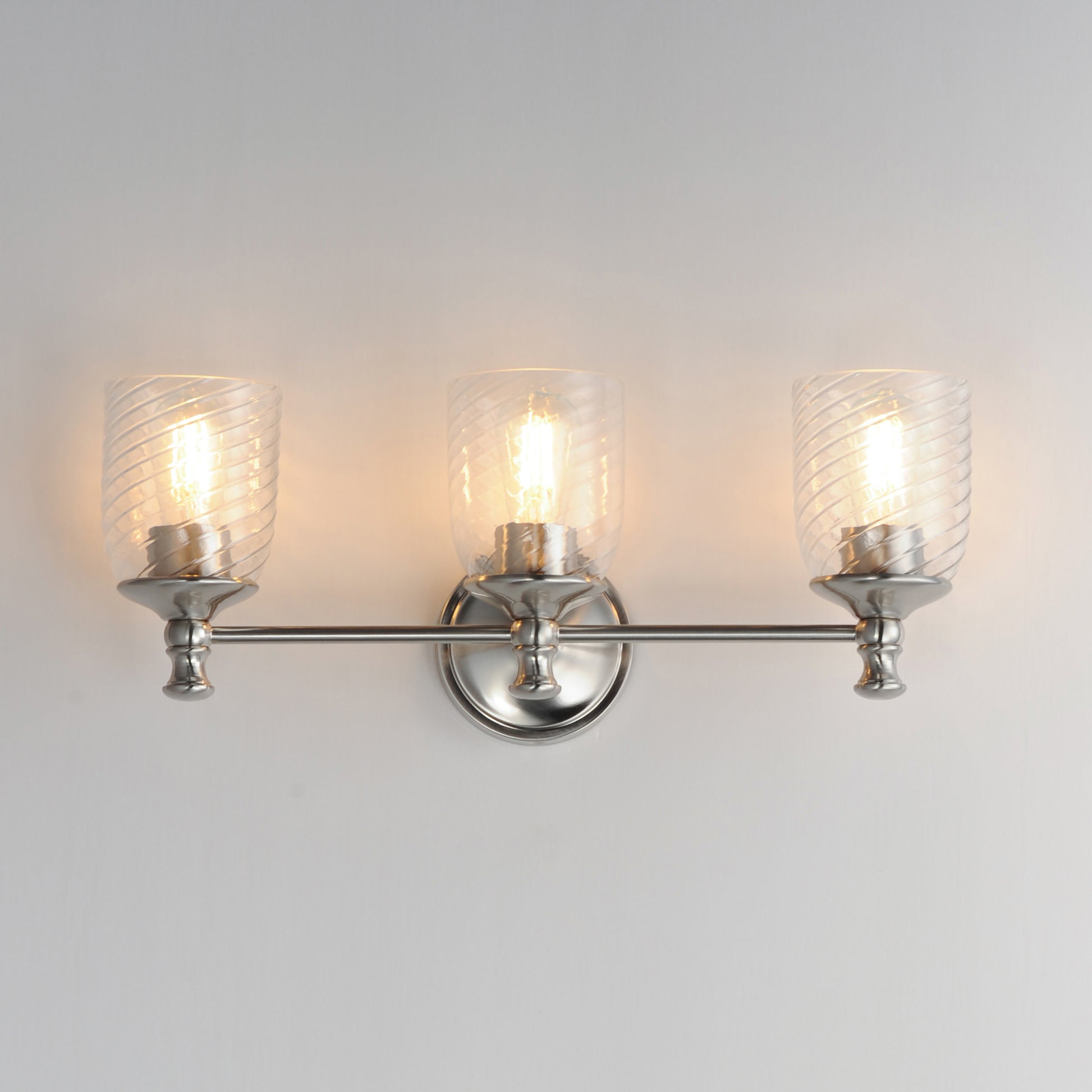 Swirl 3-Light Bath Vanity Satin Nickel by Maxim Lighting
