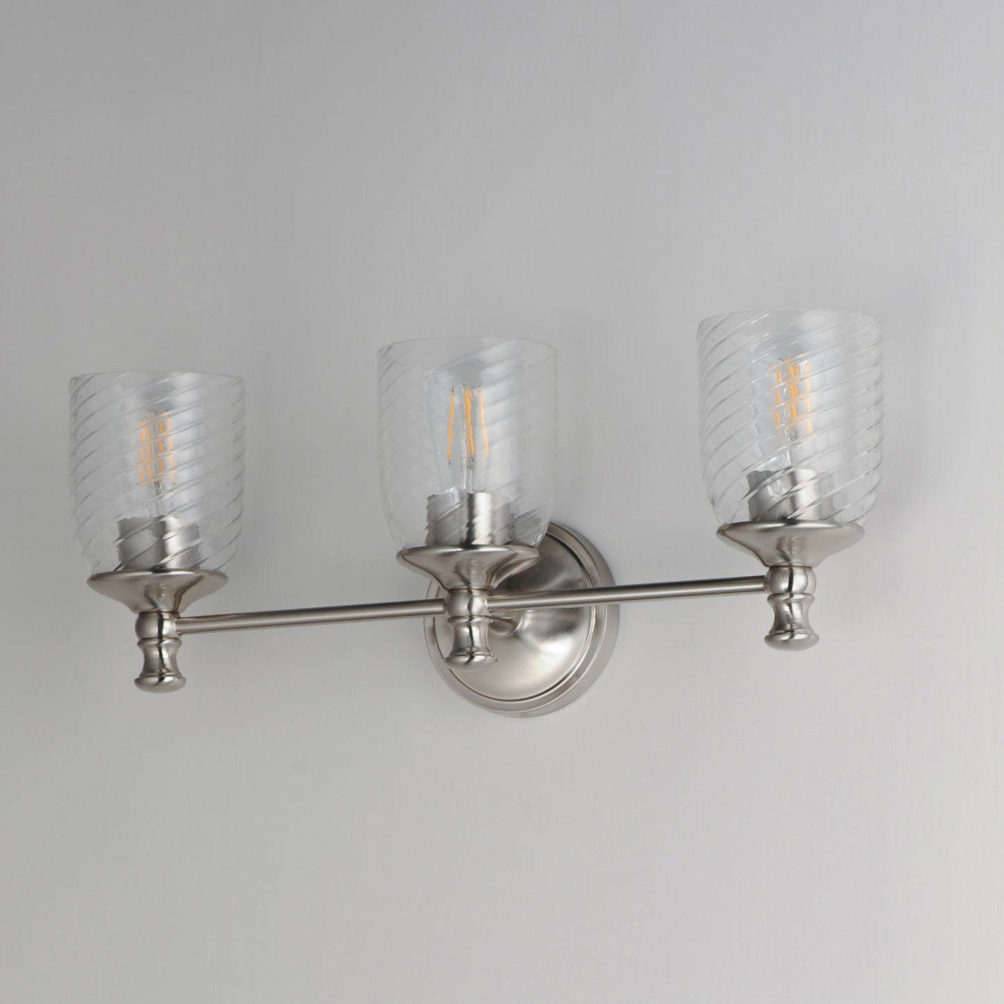 Swirl 3-Light Bath Vanity Satin Nickel by Maxim Lighting