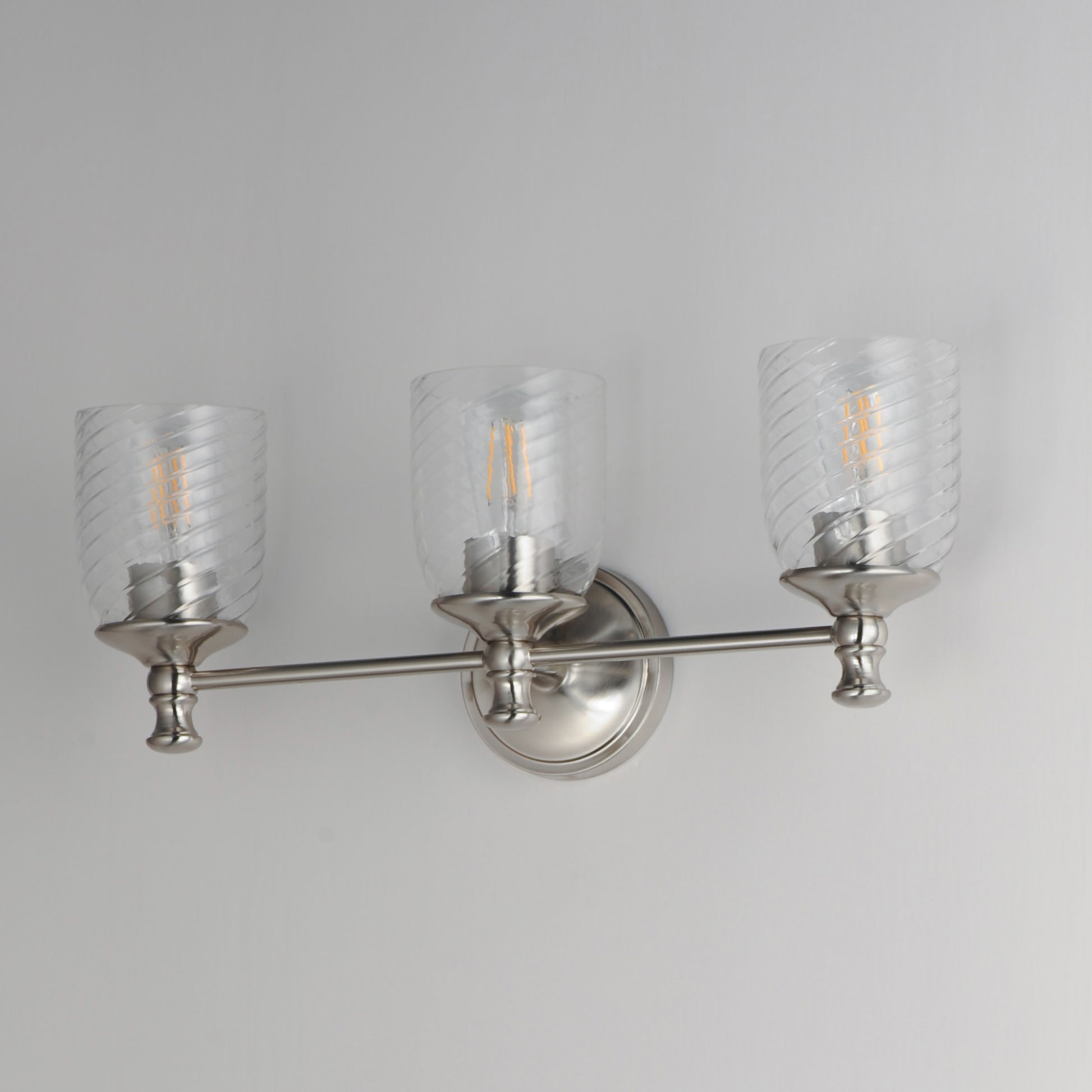 Swirl 3-Light Bath Vanity Satin Nickel by Maxim Lighting