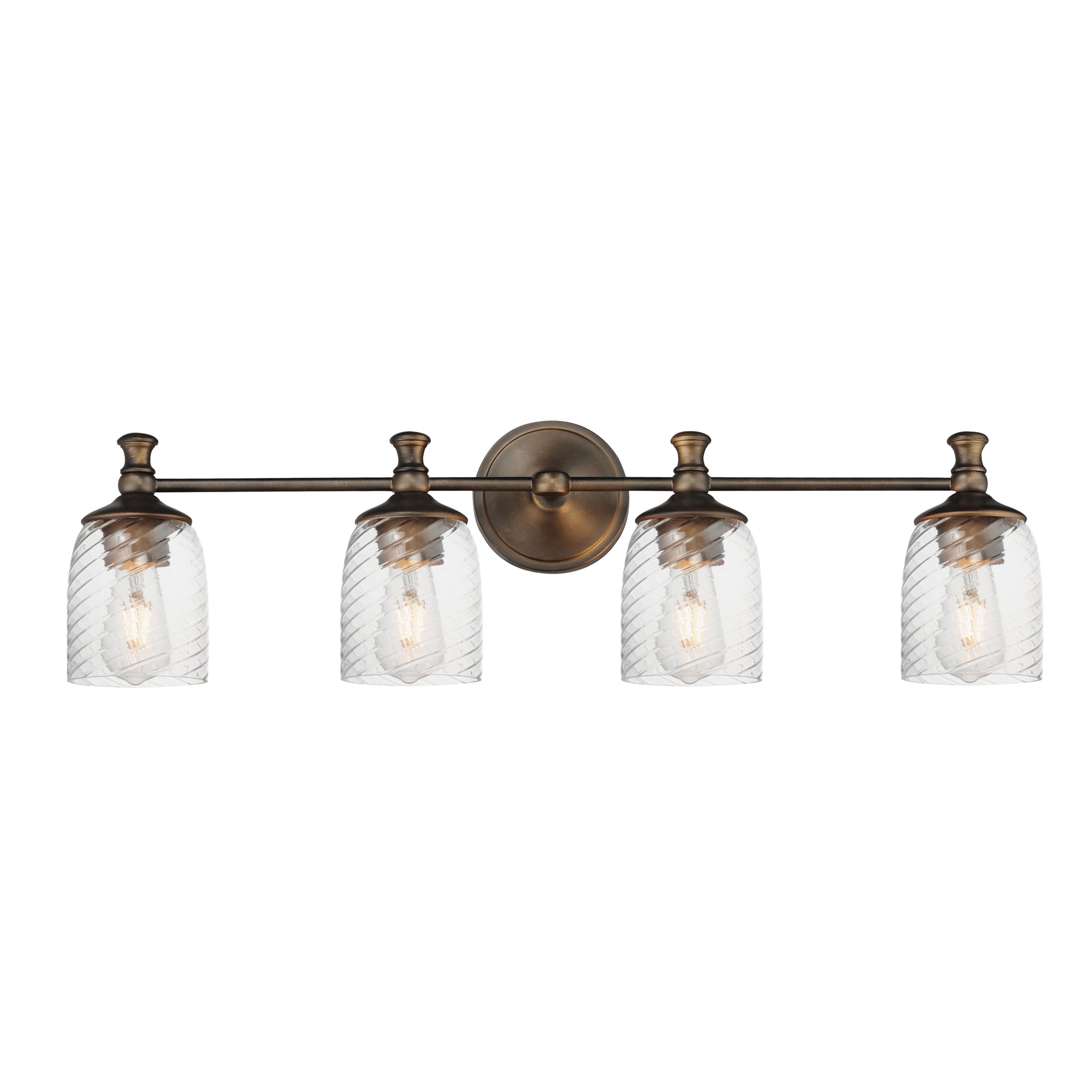 Swirl 4-Light Bath Vanity Antique Bronze by Maxim Lighting