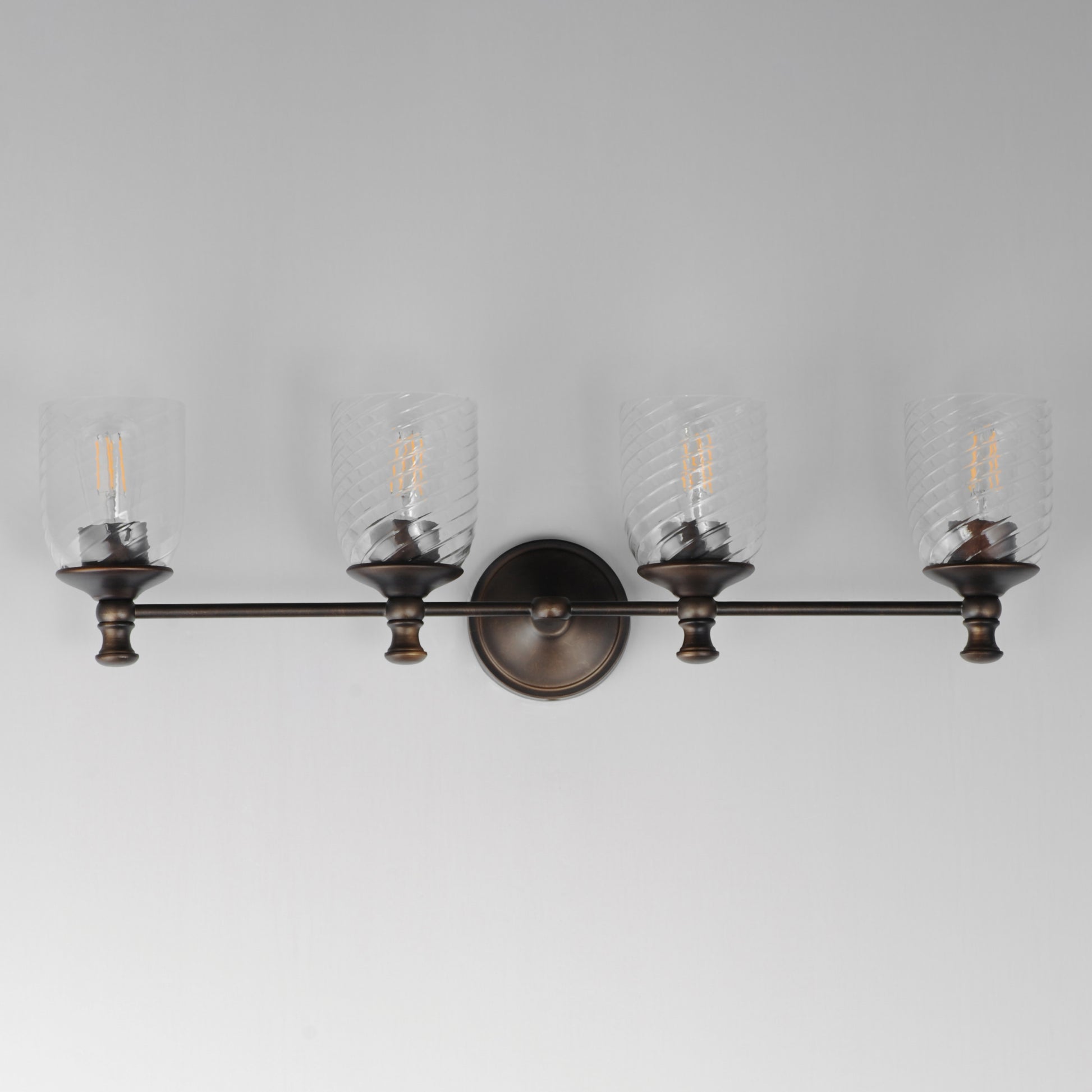 Swirl 4-Light Bath Vanity Antique Bronze by Maxim Lighting