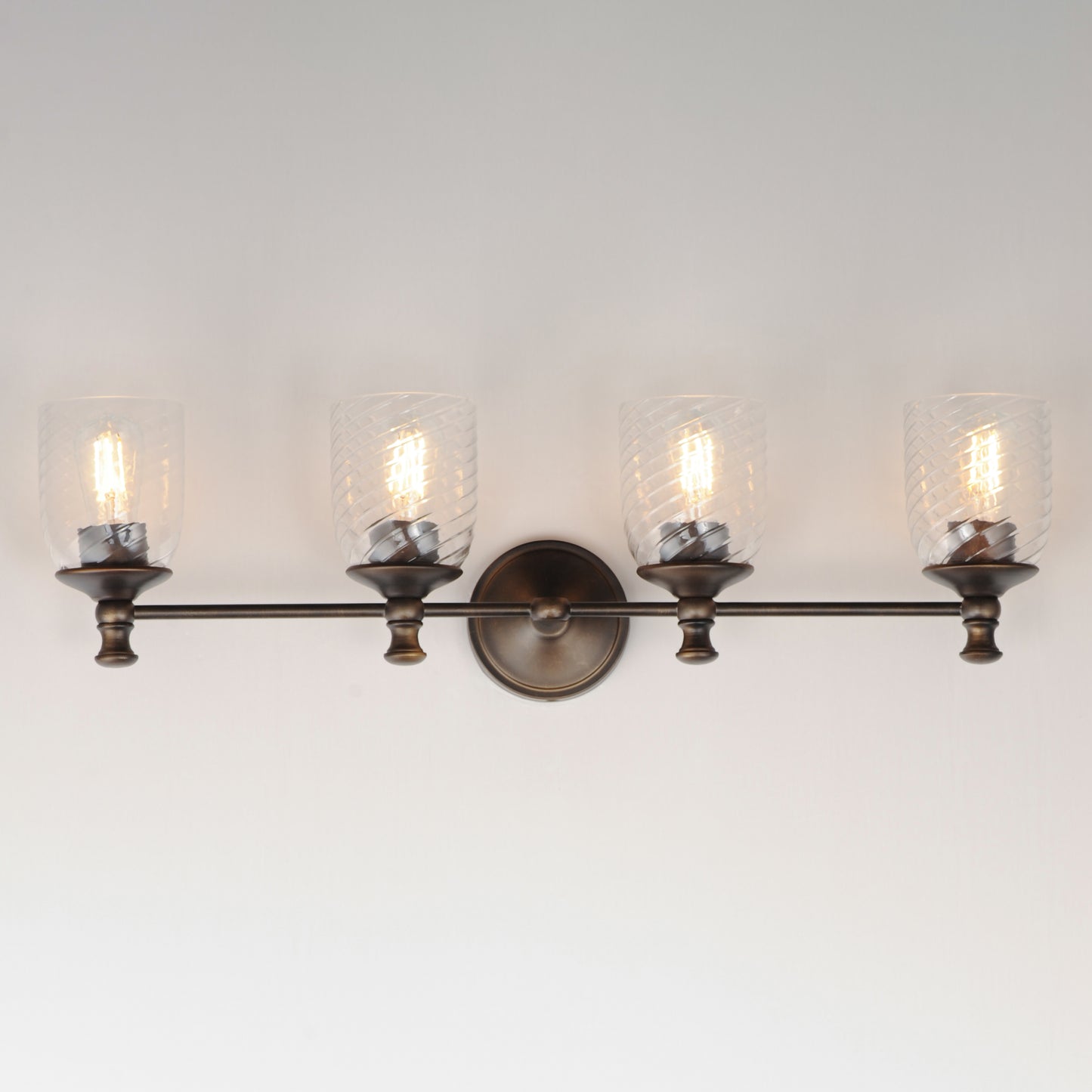 Swirl 4-Light Bath Vanity Antique Bronze by Maxim Lighting