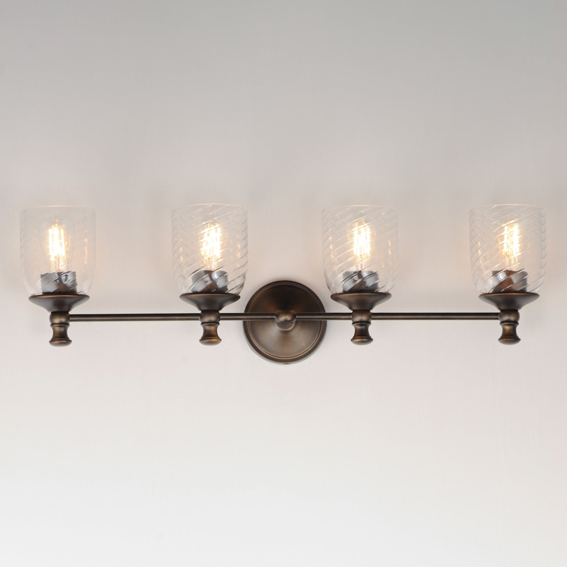 Swirl 4-Light Bath Vanity Antique Bronze by Maxim Lighting