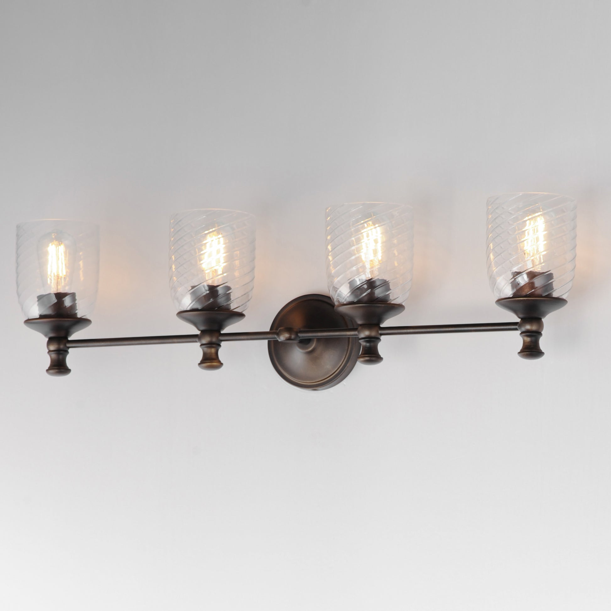 Swirl 4-Light Bath Vanity Antique Bronze by Maxim Lighting