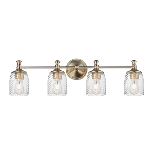 Swirl 4-Light Bath Vanity Satin Champagne by Maxim Lighting
