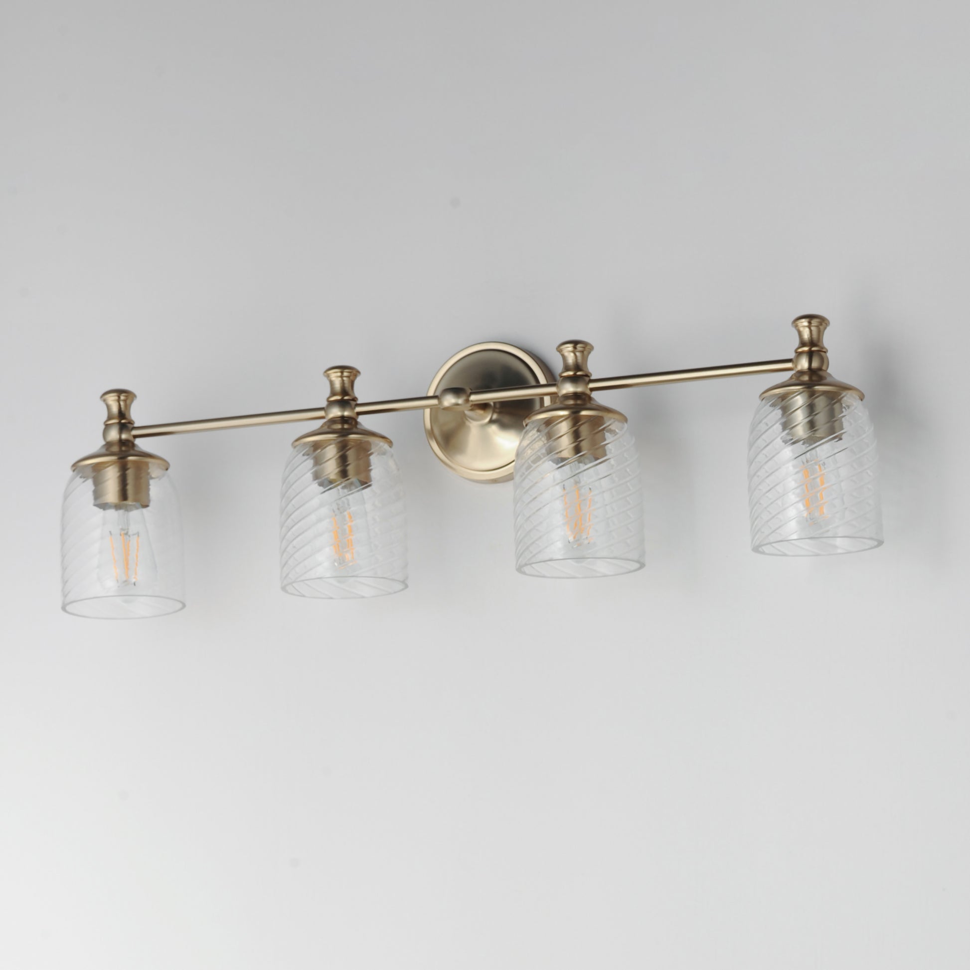 Swirl 4-Light Bath Vanity Satin Champagne by Maxim Lighting