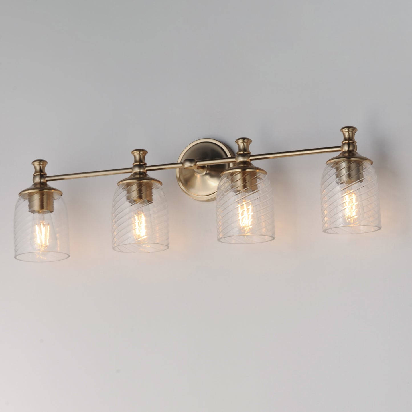 Swirl 4-Light Bath Vanity Satin Champagne by Maxim Lighting