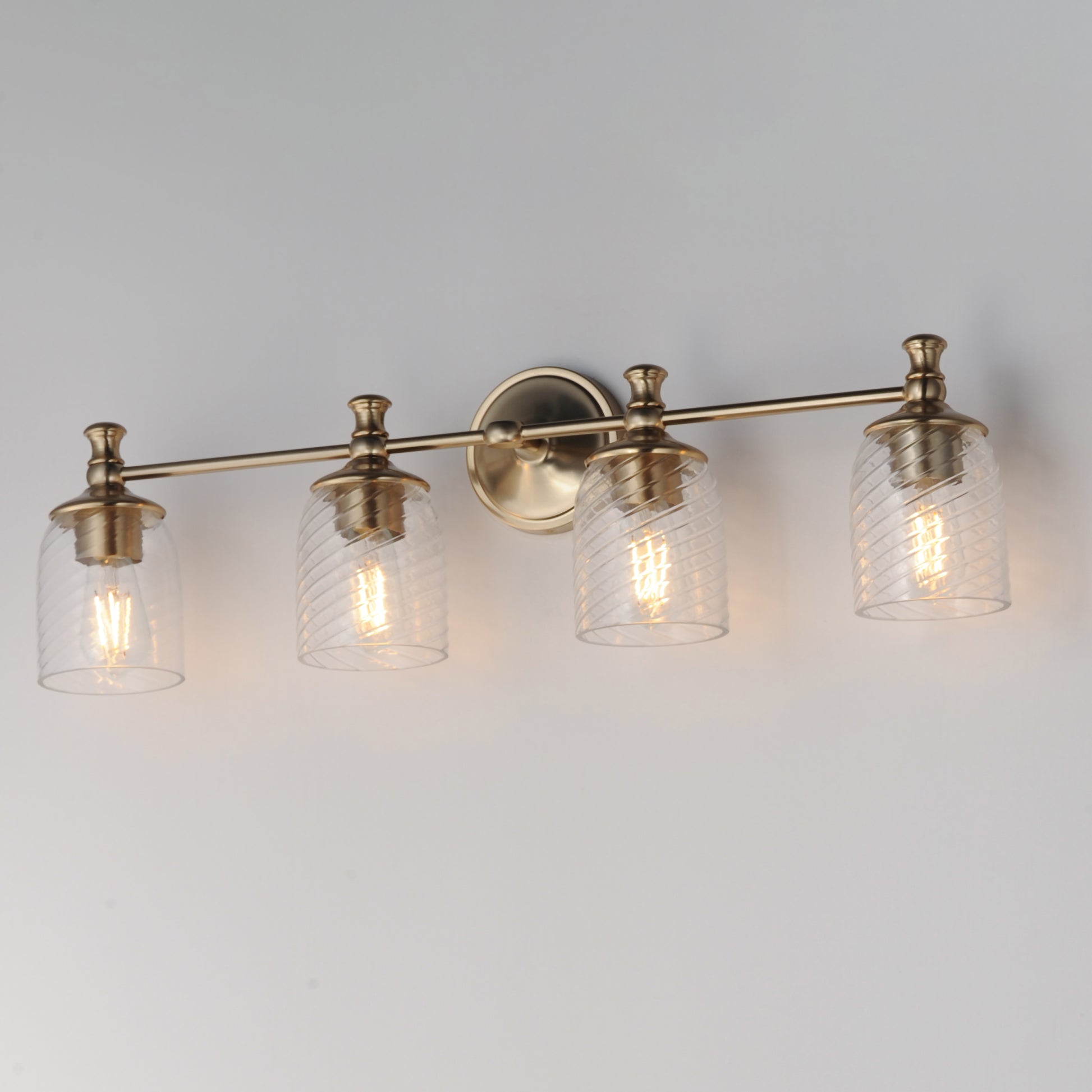 Swirl 4-Light Bath Vanity Satin Champagne by Maxim Lighting