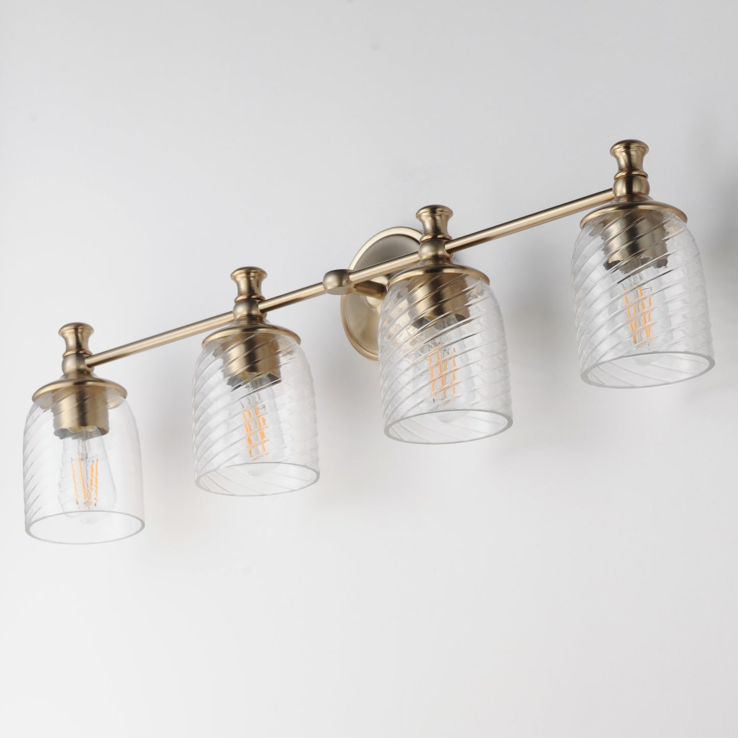 Swirl 4-Light Bath Vanity Satin Champagne by Maxim Lighting