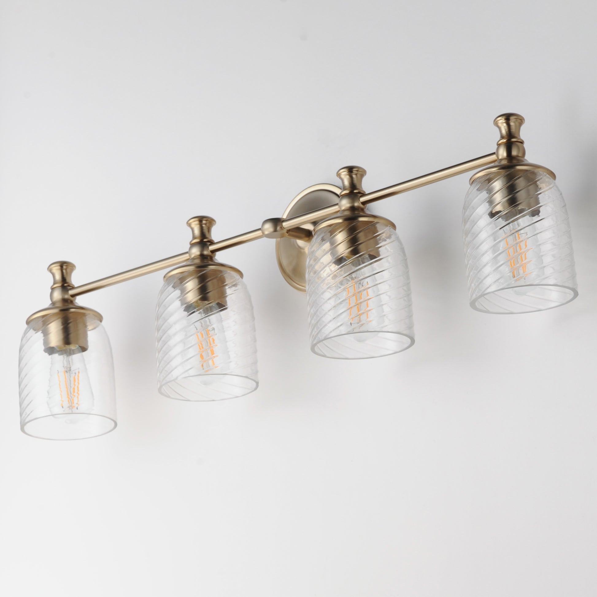 Swirl 4-Light Bath Vanity Satin Champagne by Maxim Lighting