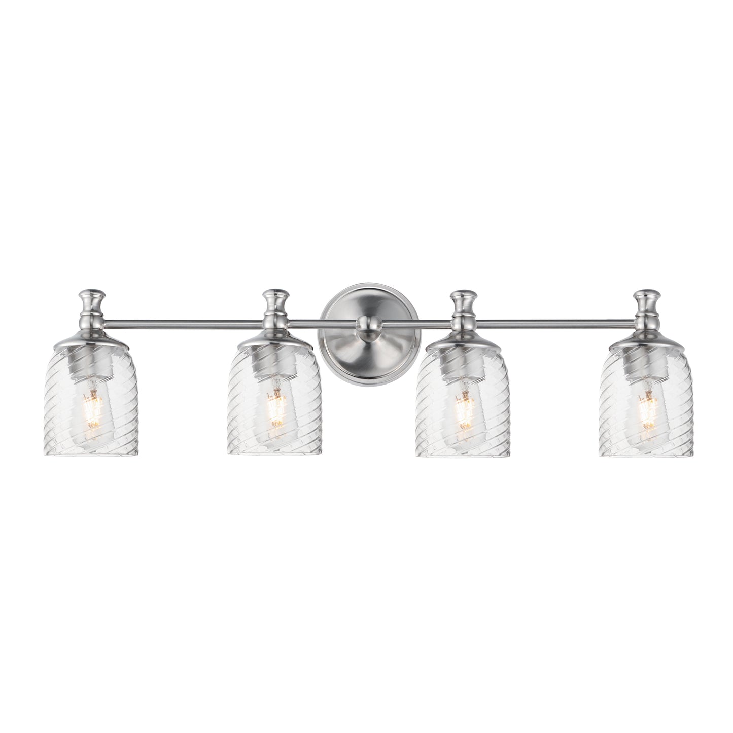 Swirl 4-Light Bath Vanity Satin Nickel by Maxim Lighting