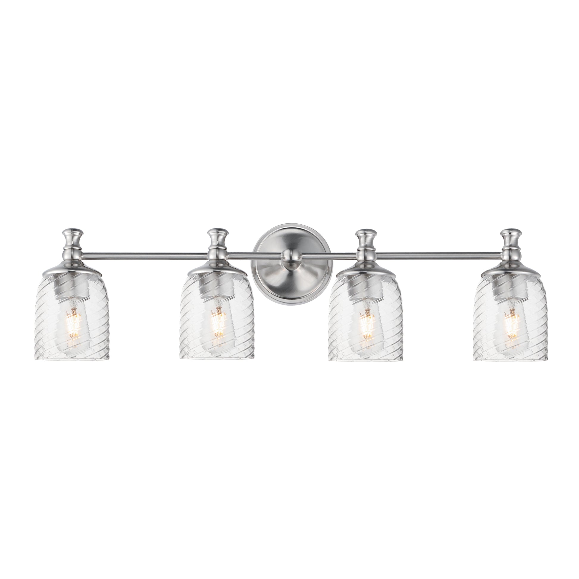 Swirl 4-Light Bath Vanity Satin Nickel by Maxim Lighting