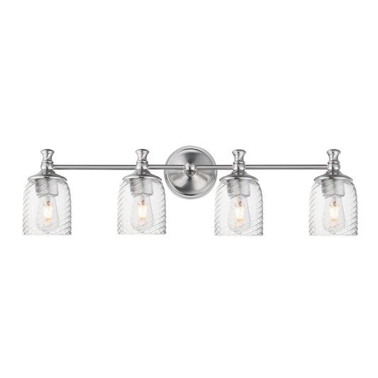 Swirl 4-Light Bath Vanity Satin Nickel by Maxim Lighting