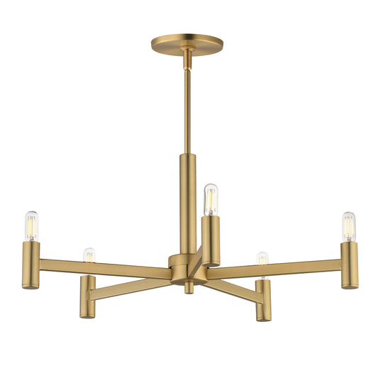 Emana 5-Light Chandelier Natural Aged Brass by Maxim Lighting
