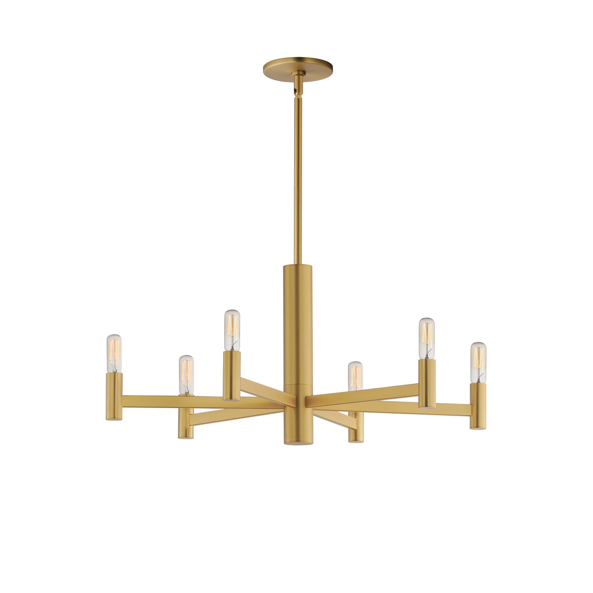 Emana 6-Light Chandelier Natural Aged Brass by Maxim Lighting