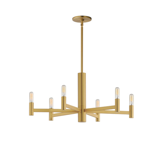 Emana 6-Light Chandelier Natural Aged Brass by Maxim Lighting