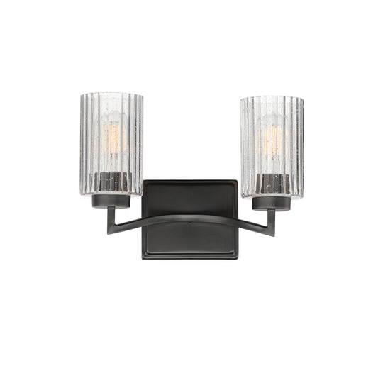 Rigata 2-Light Wall Sconce Black by Maxim Lighting