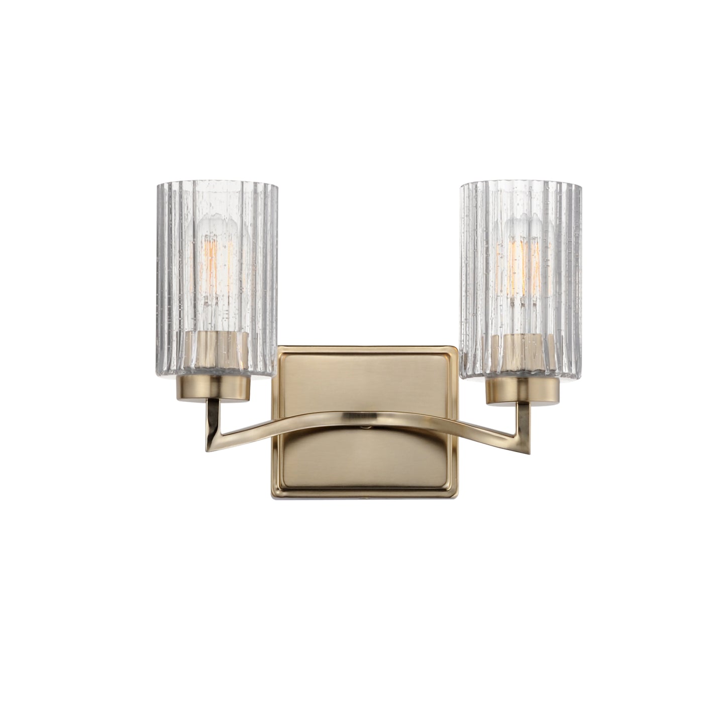 Rigata 2-Light Wall Sconce Satin Champagne by Maxim Lighting