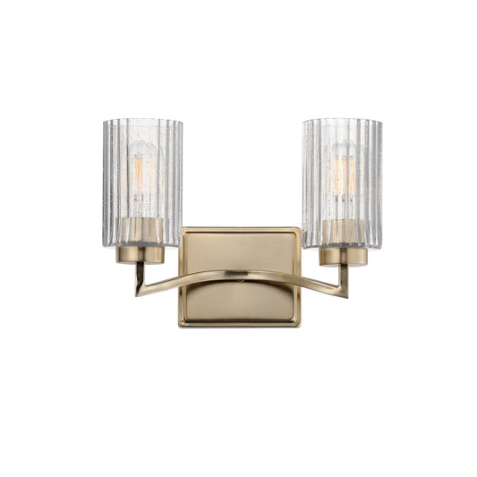 Rigata 2-Light Wall Sconce Satin Champagne by Maxim Lighting