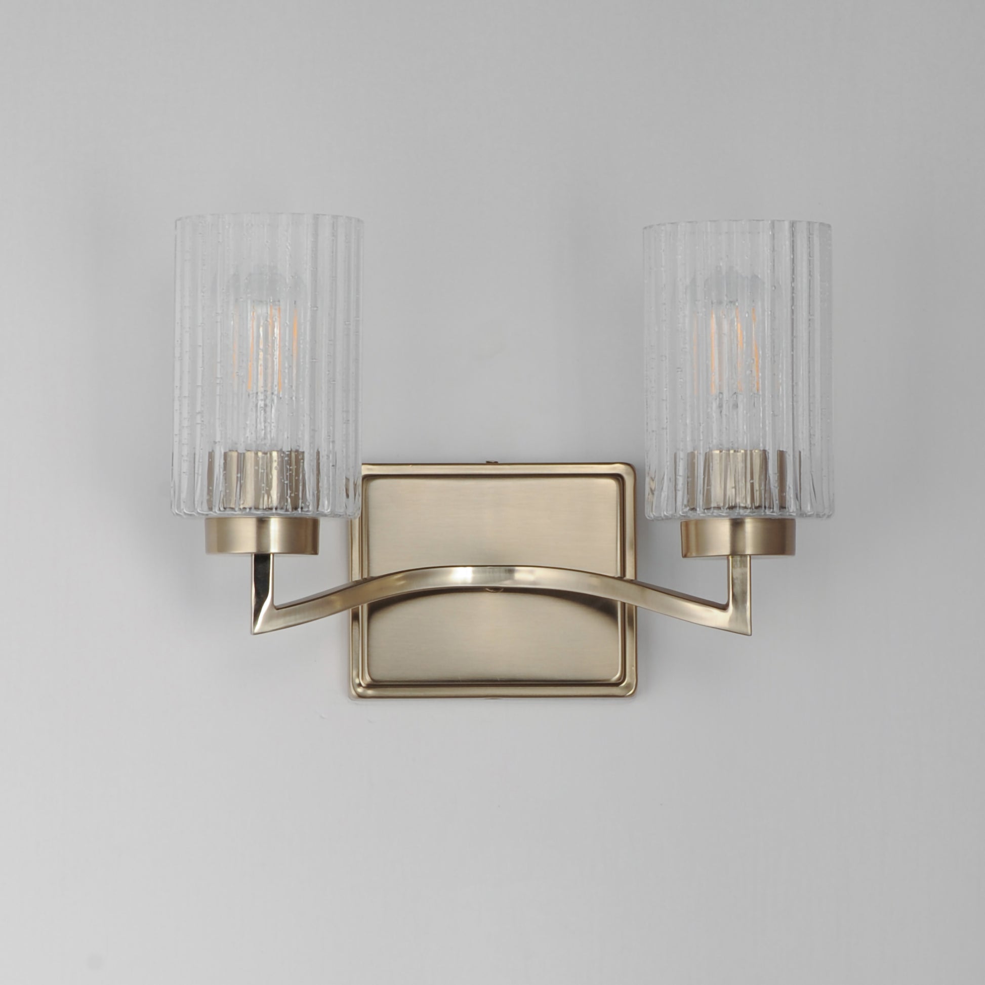 Rigata 2-Light Wall Sconce Satin Champagne by Maxim Lighting