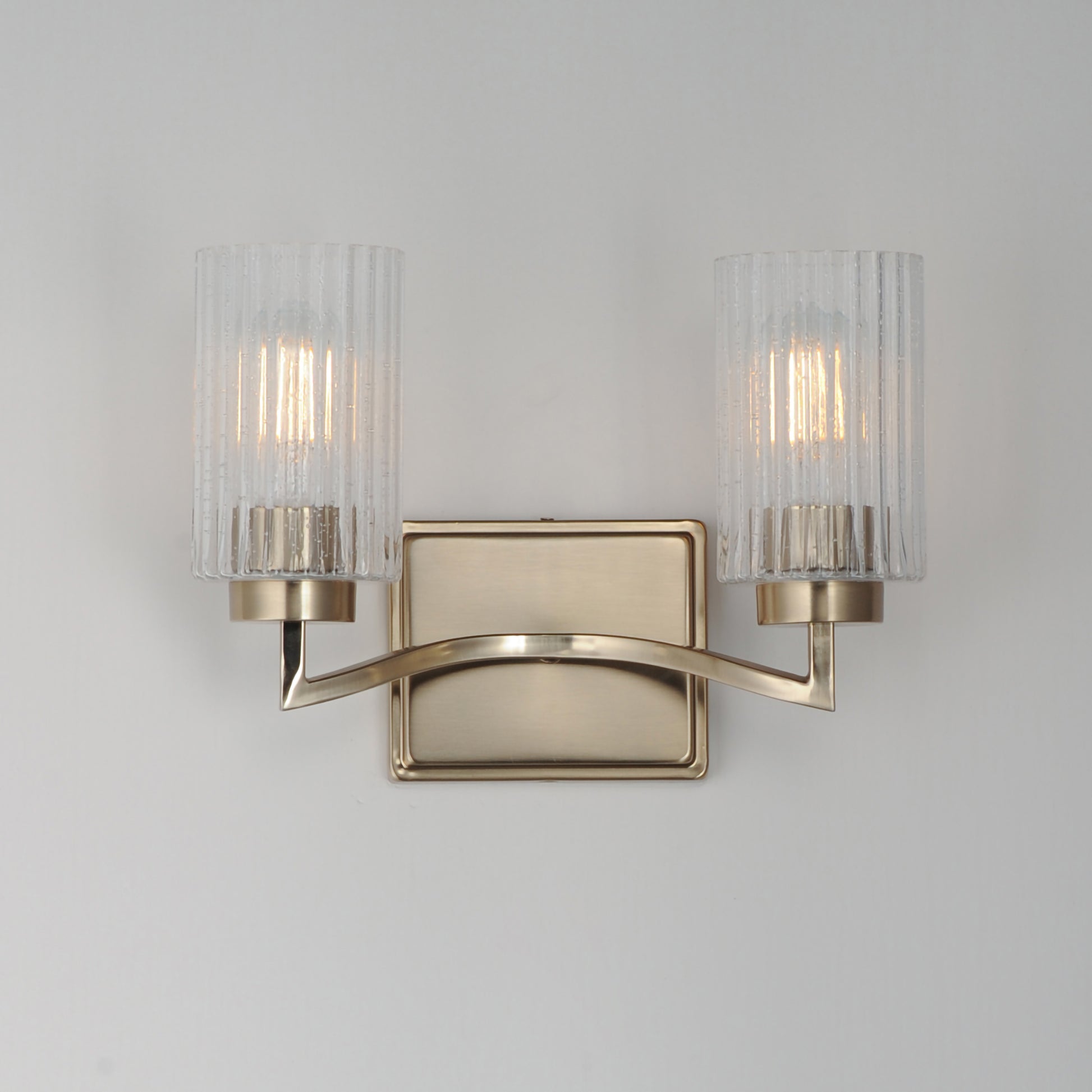Rigata 2-Light Wall Sconce Satin Champagne by Maxim Lighting