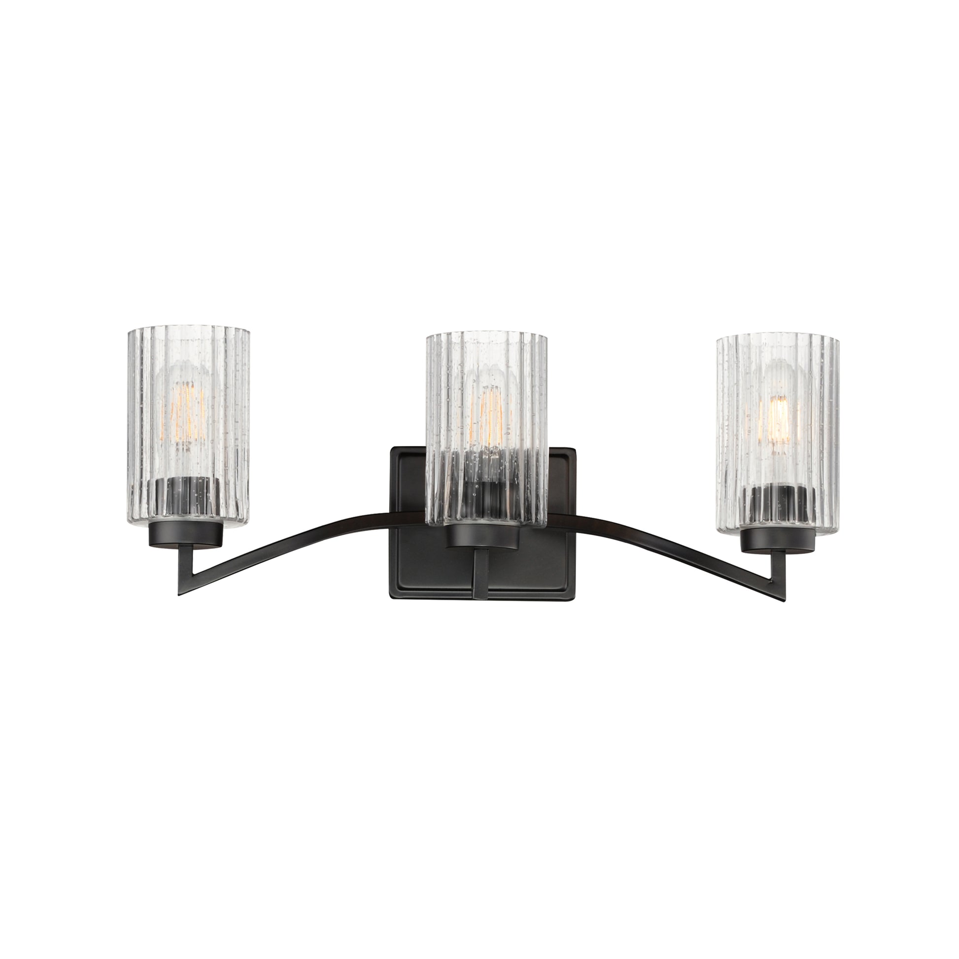 Rigata 3-Light Bath Vanity Black by Maxim Lighting