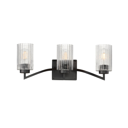 Rigata 3-Light Bath Vanity Black by Maxim Lighting