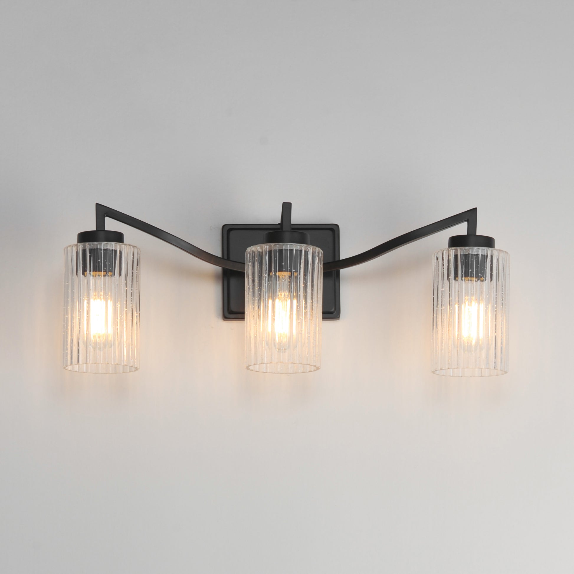 Rigata 3-Light Bath Vanity Black by Maxim Lighting