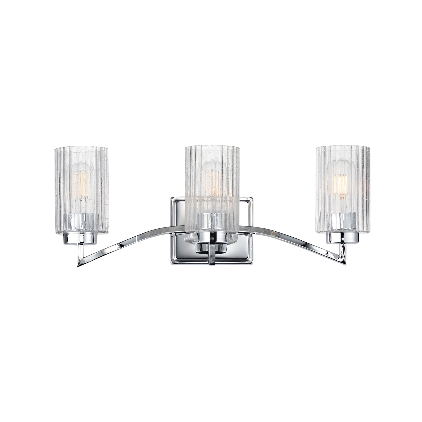 Rigata 3-Light Bath Vanity Polished Nickel by Maxim Lighting